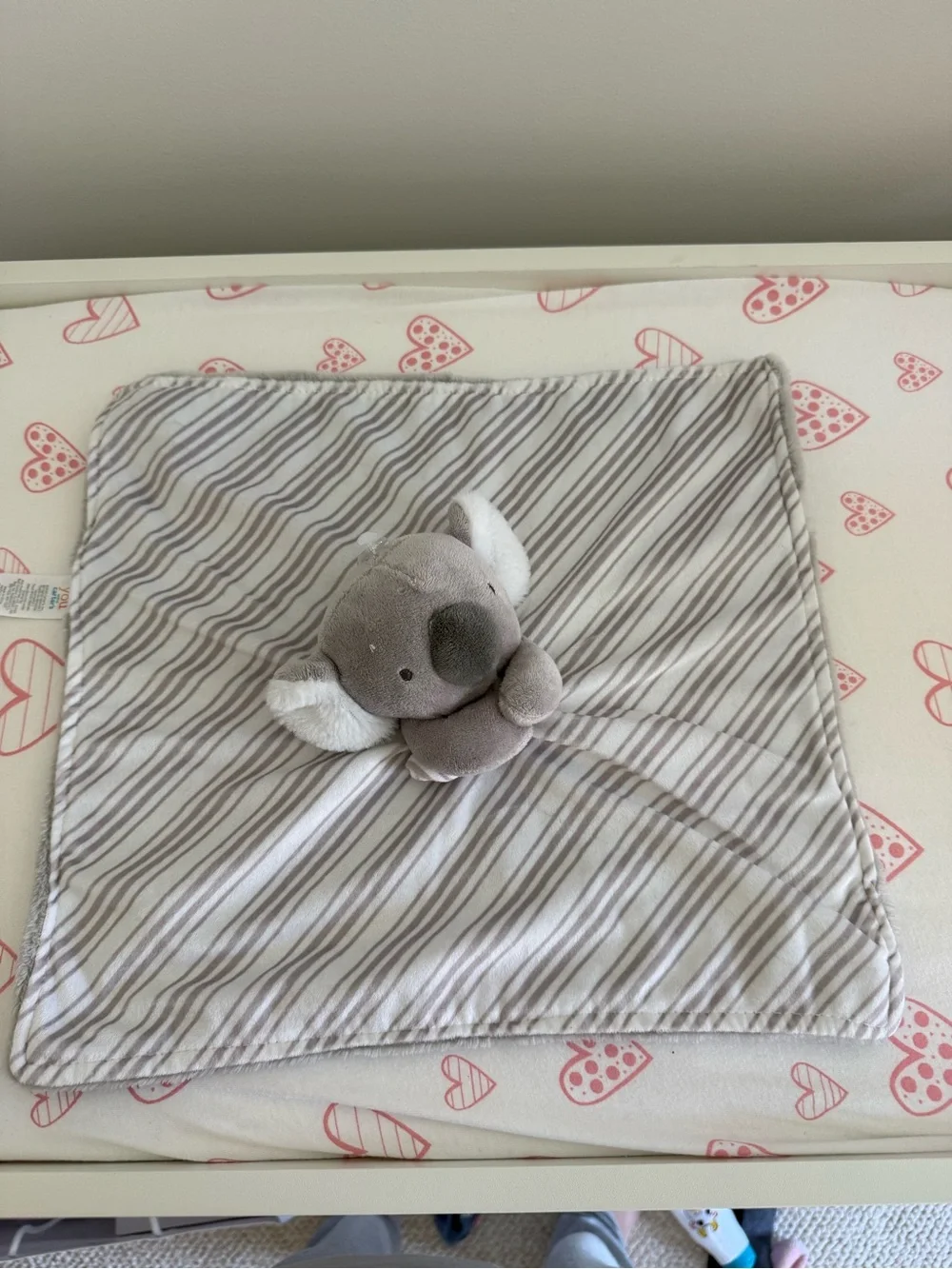 Carter's Gray Plush Koala Security Bib Comforter